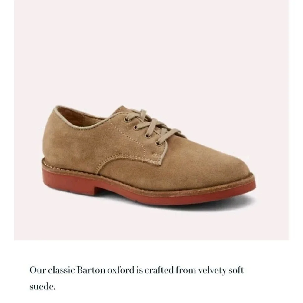 Polo Ralph Lauren Barton Buck Boys Size 6(women Sz 8) Suede Oxford Shoes Preppy